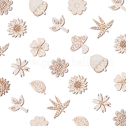 100шт незавершенные деревянные украшения WOOD-CJ0001-54