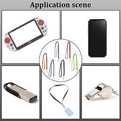 6 шт. 6-цветные полиэстеровые шейные ремни&nbsp;AJEW-GF0012-18