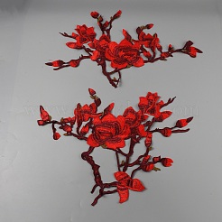 Ткань из полиэстера с узором в виде цветка и ветки&nbsp;PATC-WH0009-05B