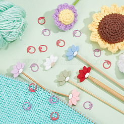 6 шт. 6-х цветные силиконовые бусины лотоса для спиц/ограничители для спиц DIY-NB0010-33