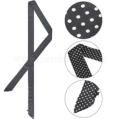 Длинный шелковый шарф из полиэстера с узором в горошек для женщин и девочек AJEW-WH20042-79D