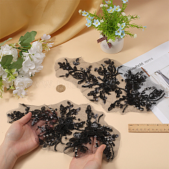 Аксессуары для вышивки цветочной марлей и блестками DIY-WH0430-464A