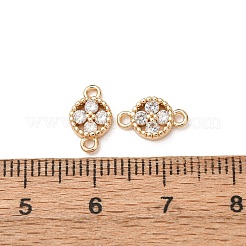 Шармы-соединители из латуни с паве из кубического циркония&nbsp;ZIRC-L105-02G-07