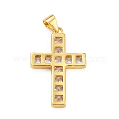 Латунные микропаве прозрачные подвески с фианитом&nbsp;ZIRC-A021-19G