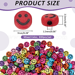 800 шт. непрозрачных акриловых бусин&nbsp;MACR-ME0001-18