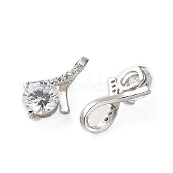 Латунные микропаве прозрачные подвески с фианитом KK-Z105-02P