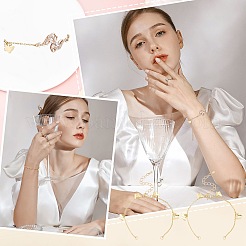 Изготовление браслетов из латунных цепочек панцирного плетения 10 шт. AJEW-UN0001-19