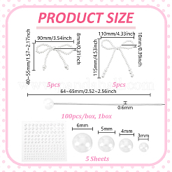 10 шт. 2 стиля бусины из АБС-пластика для украшения торта&nbsp;AJEW-GA0008-77