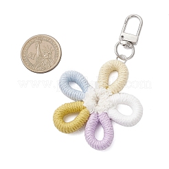 Полиэфирные украшения цветок подвеска HJEW-JM03961-02