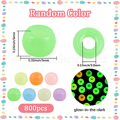 800 шт. Светящиеся акриловые бусины&nbsp;OACR-SP0001-57