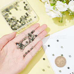 2 нити бусин из натурального зеленого рутилового кварца G-NB0004-73