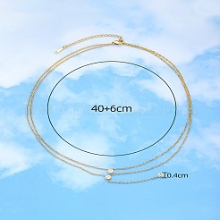 Двухслойное колье-подвеска из нержавеющей стали 304.&nbsp;STAS-OY009-43G