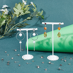 105 шт. серьги-гвоздики из нержавеющей стали 304 с петлей и гайками из нержавеющей стали STAS-UN0027-49