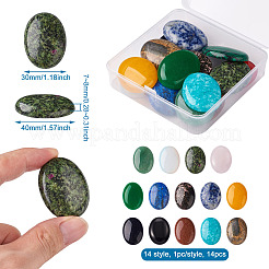 14 шт. 14 стиля смешанных кабошонов из драгоценных камней G-FW0001-06
