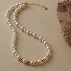 Винтажные колье-воротники с круглыми бусинами из перламутра для женщин&nbsp;CD1286