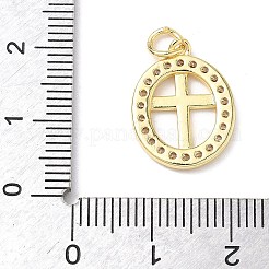 Подвески из латуни с микропаве из прозрачных кубических цирконий и эмали&nbsp;KK-L253-12G