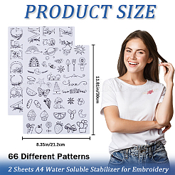 Эскиз водорастворимого средства для вышивания ПВА DIY-WH0514-011