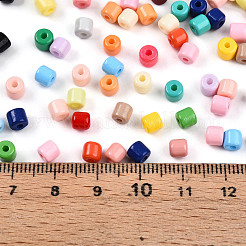 Непрозрачные цветные стеклянные бусины SEED-N007-17A