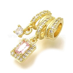 Покрытие стойки латунь микропаве прозрачные подвески из кубического циркония&nbsp;KK-M309-28G