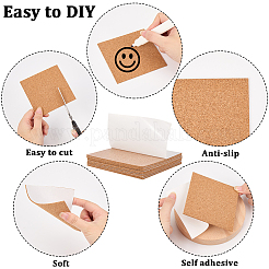 Самоклеящаяся пробковая подставка&nbsp;LS-AJEW-WH20042-14A