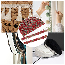 Плетеная кружевная отделка из полиэстера&nbsp;OCOR-WH0079-23B