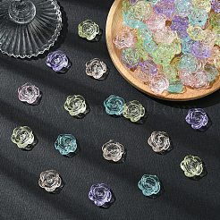 120шт 6 цвета прозрачные акриловые бусины&nbsp;OACR-YW0002-33