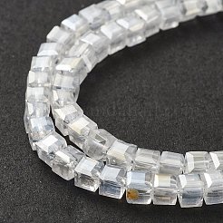 Стеклянные бусины с гальваническим покрытием &nbsp;EGLA-R030-4x4mm-20