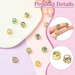 Латунные микро проложить кубических циркония шарики прокладки&nbsp;KK-CJC0015-21G