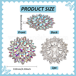 1 шт. Цветочные стеклянные стразы кабошоны украшения аксессуары&nbsp;FIND-FG0004-33A