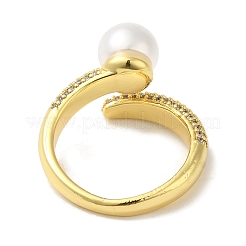 Кольца-манжеты из латуни с микропаве из кубического циркония RJEW-P110-01G