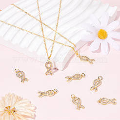 10 шт. Латунные подвески с микропаве KK-BBC0004-12