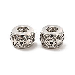 Реечное покрытие латунь микро паве кубический цирконий европейские бусины KK-C010-01