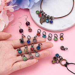 48 шт. 12 цвета сплава со стразами подвески&nbsp;FIND-TA0001-36B