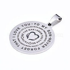 Подвески с цитатами из нержавеющей стали 201 STAS-T044-221P