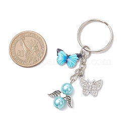 8шт стеклянные жемчужины брелки&nbsp;KEYC-JKC01308