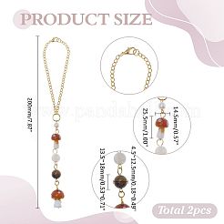 2 шт. подвеска в виде гриба из смолы&nbsp;HJEW-ME0001-12A