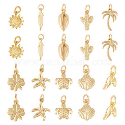 20шт 10 стиля латунные подвески&nbsp;KK-CW0001-07