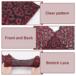 Полиэфирная кружевная цветочная ткань&nbsp;DIY-WH0034-95A