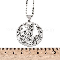 Кольцо с рисунком в форме кошки&nbsp;LS-NJEW-K283-13P