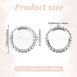 100 шт. 2 стиля железных подвесок-кабошонов FIND-DR0001-44