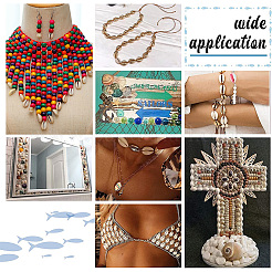 80 шт. 8-х цветные бусины из ракушек каури с гальваническим покрытием BSHE-PH0001-17