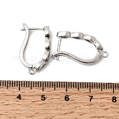 Застежка для сережек-колец в форме капли из латуни с микропаве и прозрачными кубическими циркониями&nbsp;KK-A289-09P