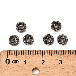 Латунные бусины разделители для поставки стразов&nbsp;RB-A014-L6mm-01B-NF