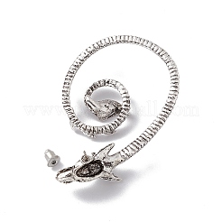 Серьги-гвоздики из сплава дракона EJEW-C046-04AS