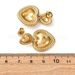 Серьги-гвоздики из нержавеющей стали 304 EJEW-K315-03B-G