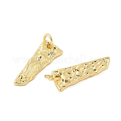 Латунные микропаве прозрачные подвески с фианитом KK-B139-24A-G