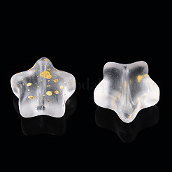 Спрей окрашены прозрачные стеклянные бусины GLAA-FS0001-01B