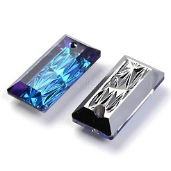 Подвески из тисненого стекла со стразами GLAA-J101-07B-001BB