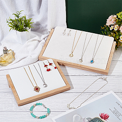 Деревянные подносы дисплея организатора ожерелья наклонной задней части NDIS-WH0006-17