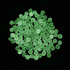 Светящиеся в темноте прозрачные стеклянные круглые бусины&nbsp;GLAA-F124-B09